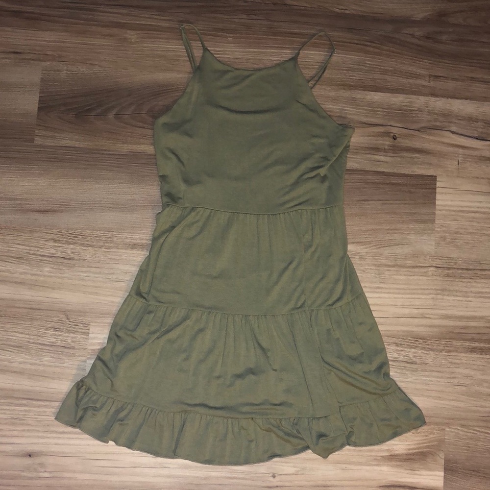 Francesca’s Alya Army Green Sundress